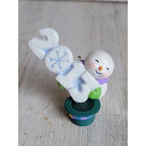 Hallmark frosty decade 2013 glitter Snowman ornament Xmas